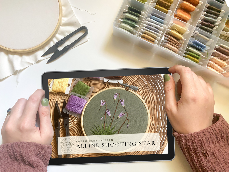 Alpine Shooting Star Embroidery Pattern (PDF Download Only)