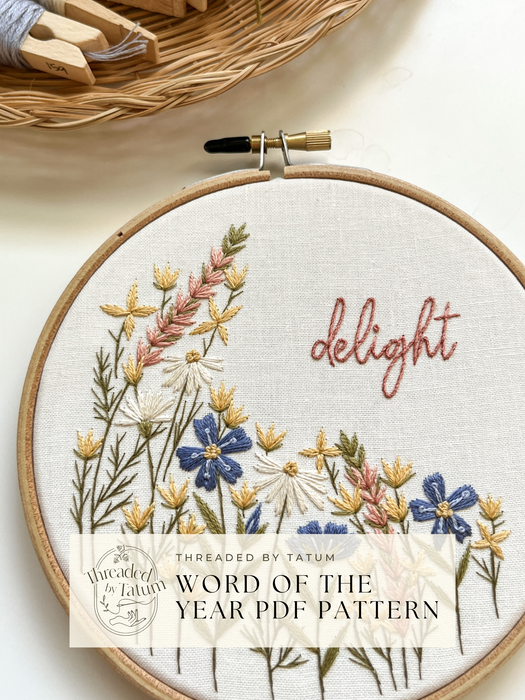 Word of the Year 2023 Embroidery Pattern (PDF Download Only)