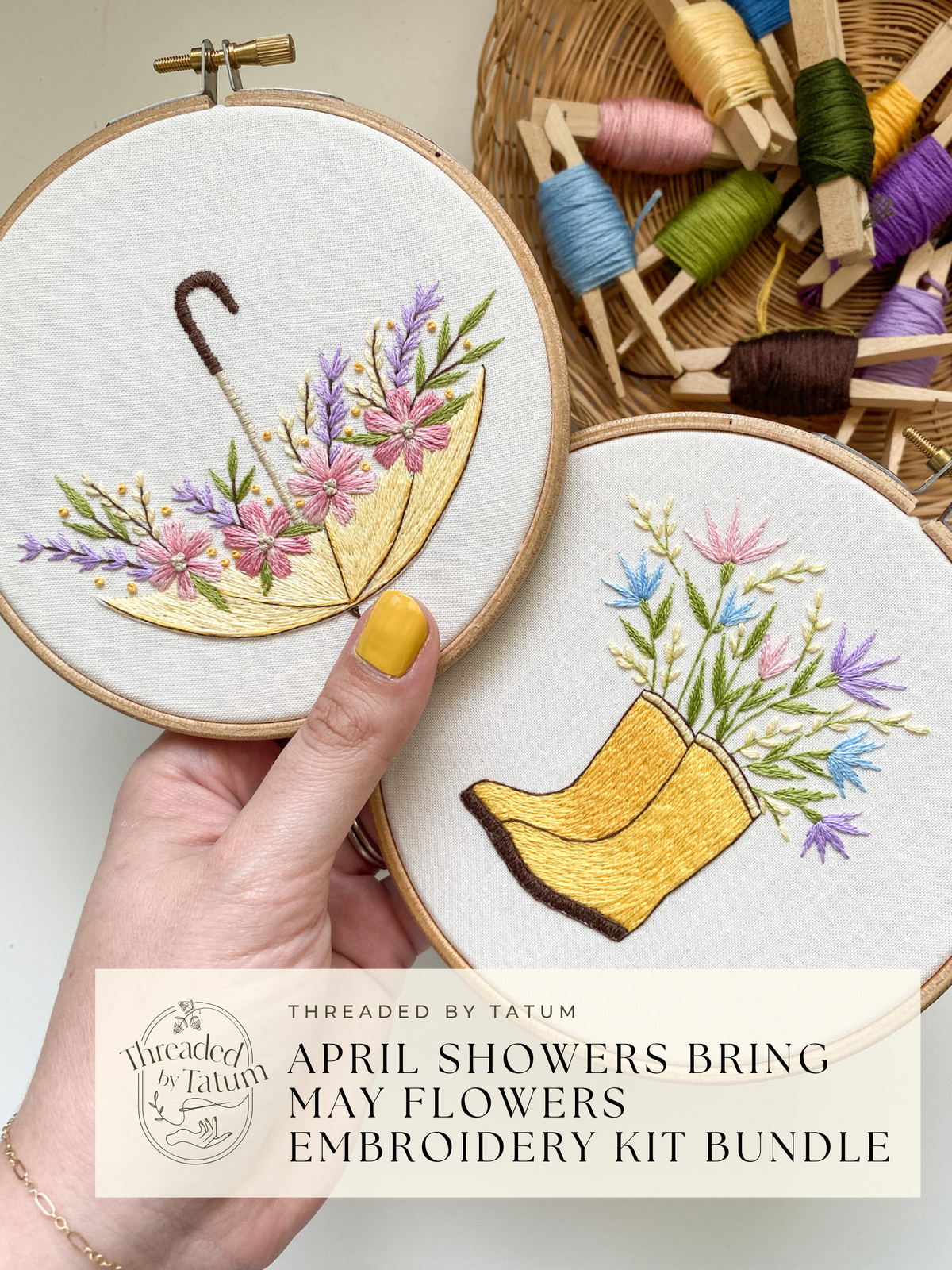 April Showers Bring May Flowers – a BIG embroidery project - Shiny Happy  World