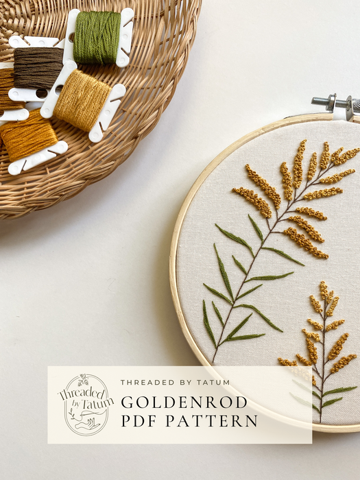 Goldenrod Embroidery Pattern (PDF Download Only)