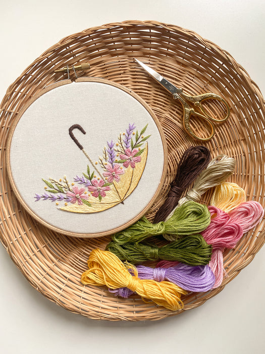 April Showers Bring May Flowers Embroidery Kit Bundle
