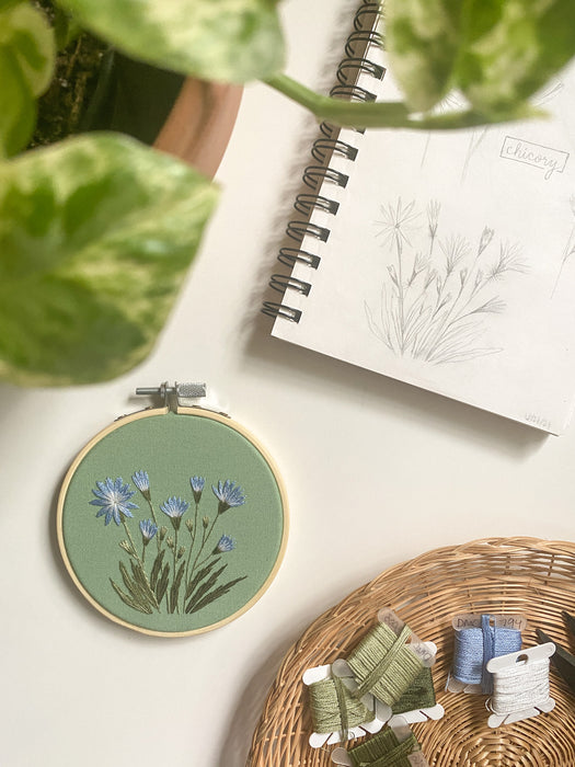 Chicory Embroidery Pattern (PDF Download Only)