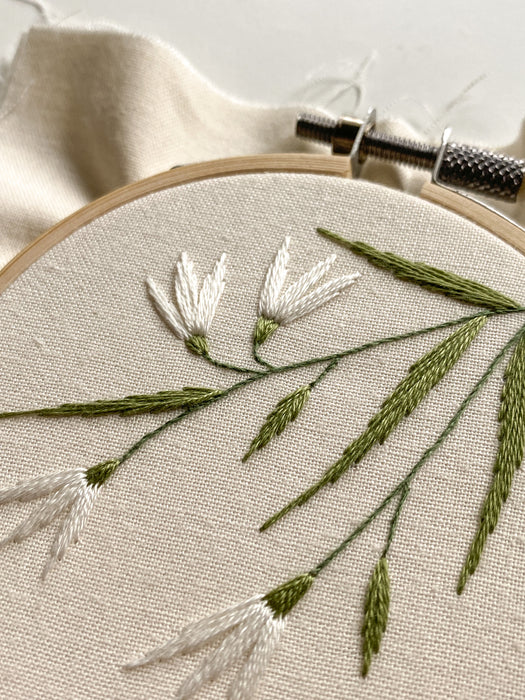 Snow Drop Embroidery Pattern (PDF Download Only)
