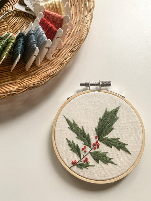Holly Embroidery Pattern (PDF Download Only)