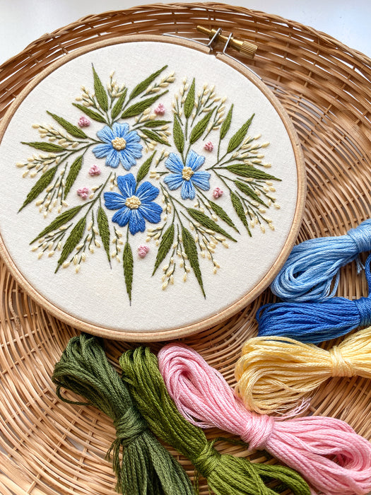 Whimsical Blooms Embroidery Pattern (PDF Download Only)