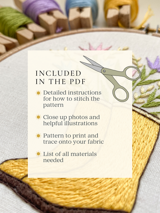 May Flowers Embroidery Pattern (PDF Download Only)