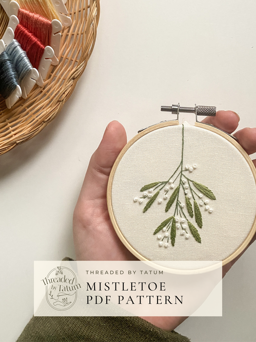 Mistletoe Embroidery Pattern (PDF Download Only)