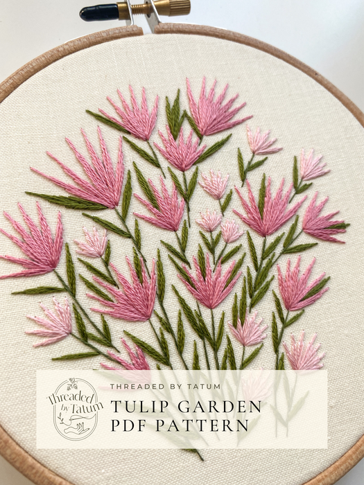 Tulip Garden Embroidery Pattern (PDF Download Only)